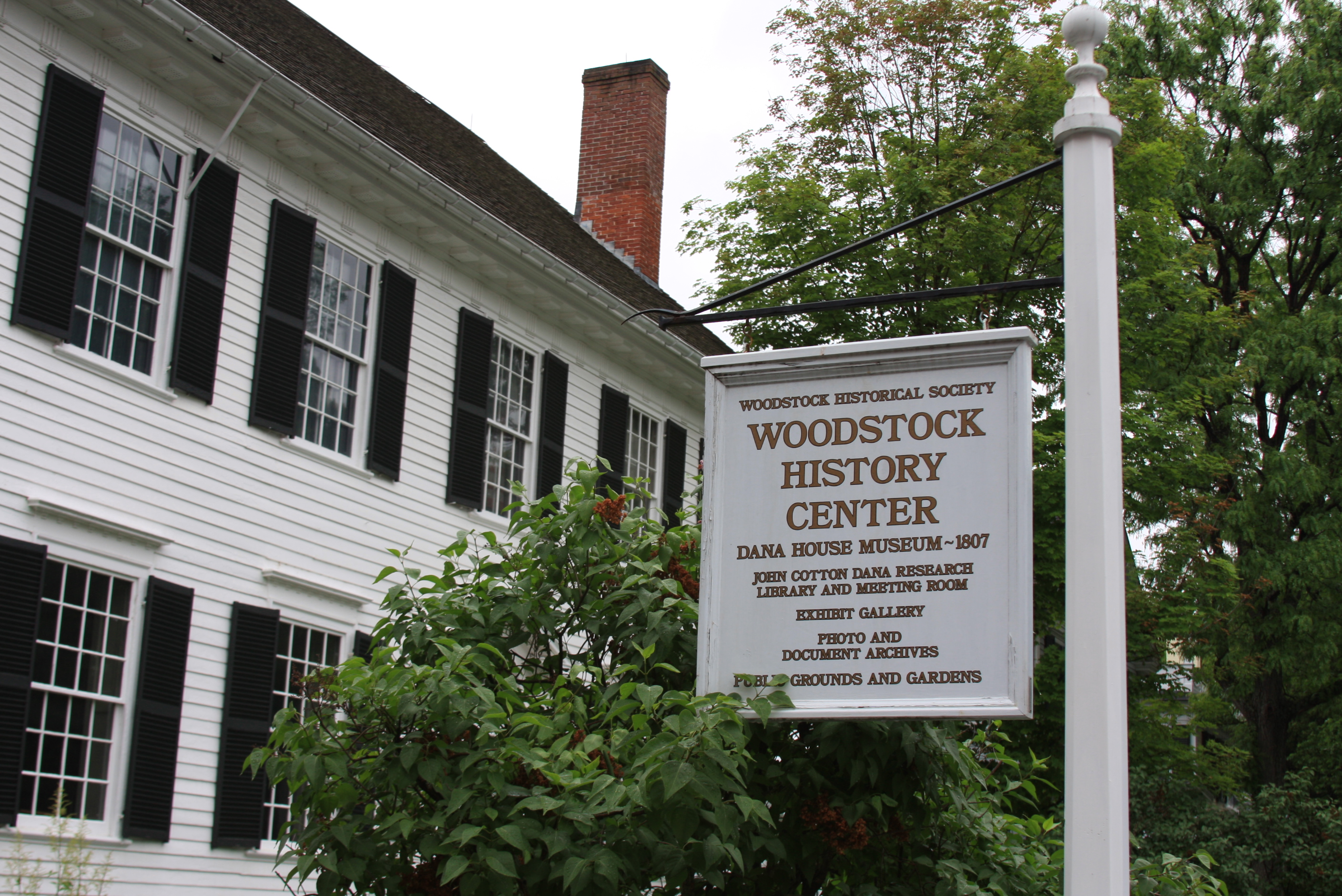A spectacular riverside lawn and a unique artifact collection draw visitors to the Woodstock History Center.